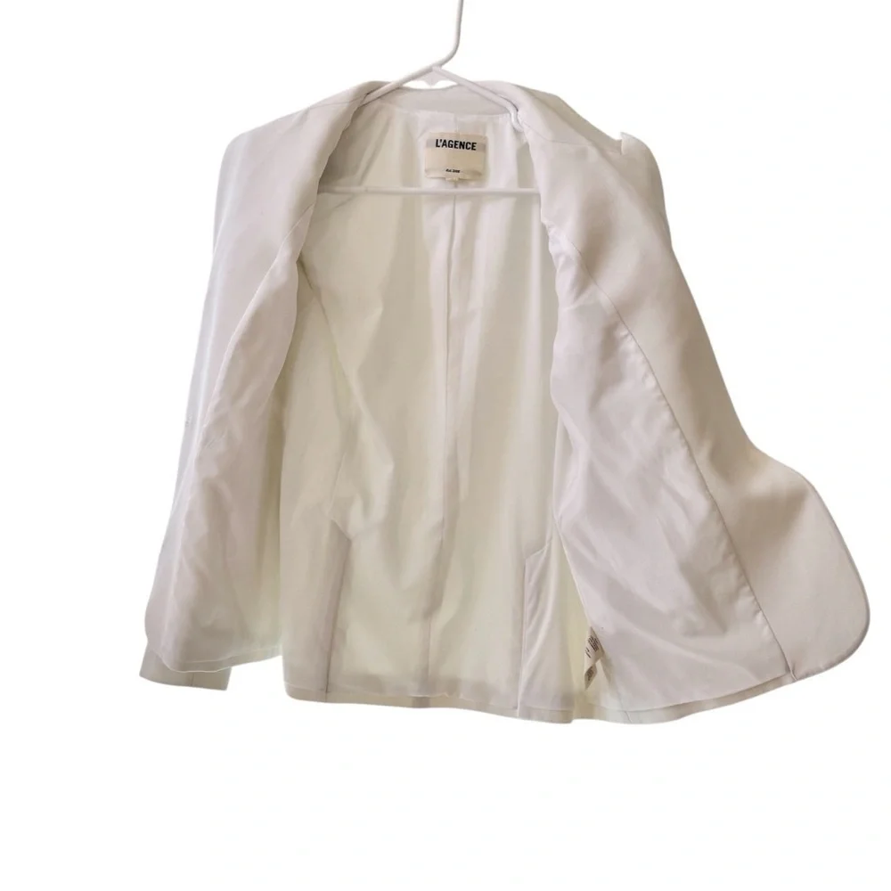 L’AGENCE Chamberlain Classic Tailored Blazer in Ivory Sz 4
